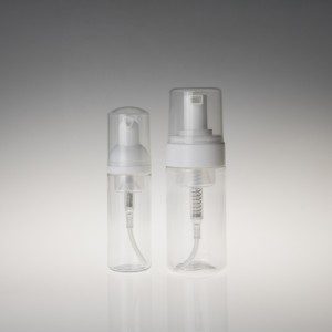 Transparent plastic PET pump bottles