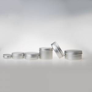 Producto de tarros de aluminio CBD con tapón de rosca