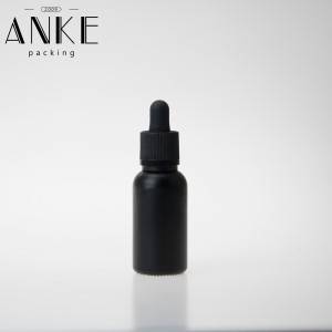 30 ml-es matt fekete CBD olajos üveg csepegtetős üveg