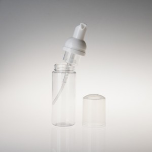 transparent PET plastic pump bottle