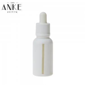 30ml White Matte Glass Bottle with Window&Childproof Tamper Cap