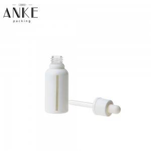 30 ml weiße, matte Glasflasche mit fenster- und kindersicherem Originalitätsverschluss