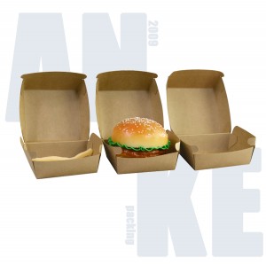 Kraft škatla za burgerje