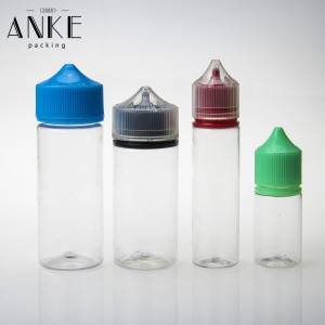 रंगीन चाइल्डप्रूफ टैम्पर कैप के साथ सभी आकार की सीजी यूनिकॉर्न वी3 रंगीन बोतल