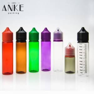 रंगीत चाइल्डप्रूफ टेम्पर कॅप असलेली सर्व आकाराची CG युनिकॉर्न V3 रंगीत बाटली