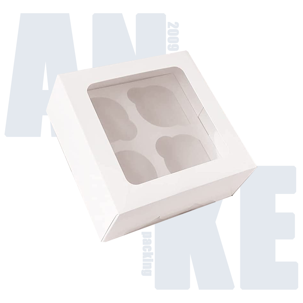 Простая белая коробка для кексов
