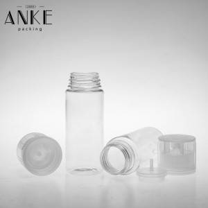 Botella transparente CG unicorn V3 de 120 ml con tapas transparentes planas a prueba de niños