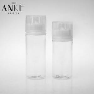 Bottiglia trasparente CG unicorn V3 da 120 ml con tappi trasparenti piatti a prova di bambino