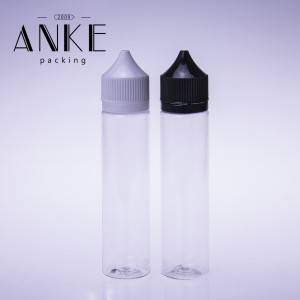 70 ml CGU Refill V1 unikornis palack átlátszó/fekete üveg átlátszó/fekete kupakkal CSAVAR TIPP