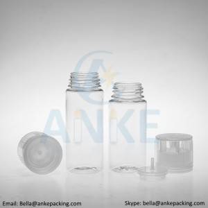 ANKE CGU-V3(F) : 100ml 120 ml unique cap shape PET bottles with updated tip shape