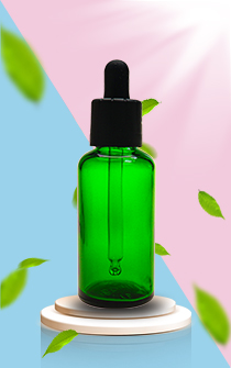 Zöld kozmetikai csomagoló üveg kis lotion palack
