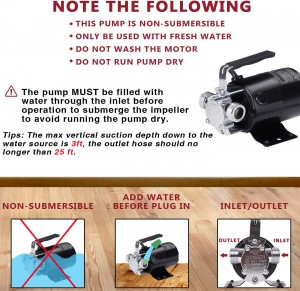 Portable Electric Utility Water transfer Pump