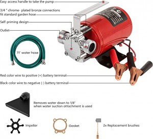 Pompa Transfer Air Portabel Mini dengan Kit Selang Air
