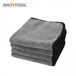 Serviette de nettoyage de voiture en microfibre sèche, serviette de lavage de cuisine
