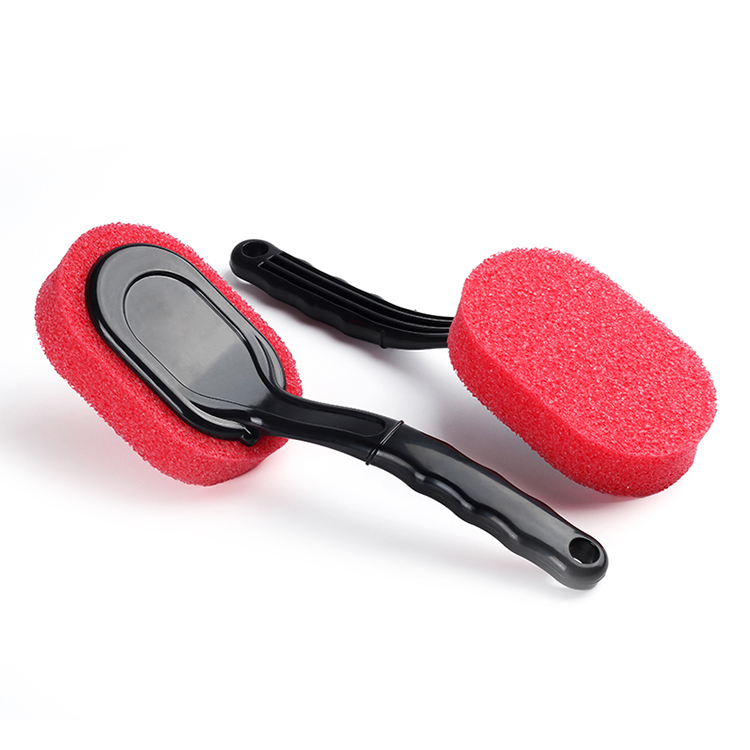 Car Tire Waxing  Long Handled Sponge Brush Auto Cleaning And Beauty Tool