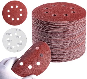 Professional Abrasive Sanding Disc 5 Inch 8 Hole Hook et Loop sanding pads