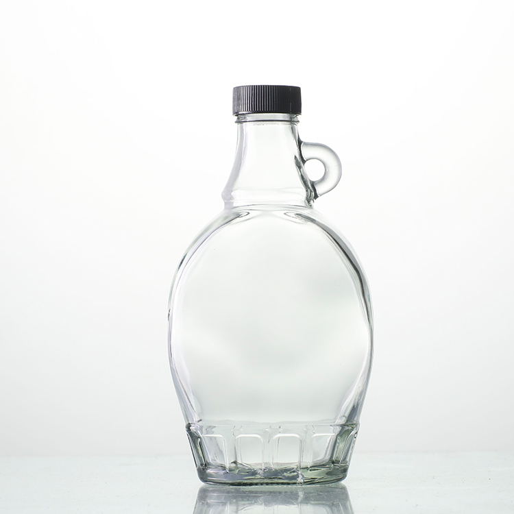 Fabréck personaliséiert Glas Mëllechfläsch mat Deckel - 375ML eidel Ahornsiropsfläschen - Ant Glas