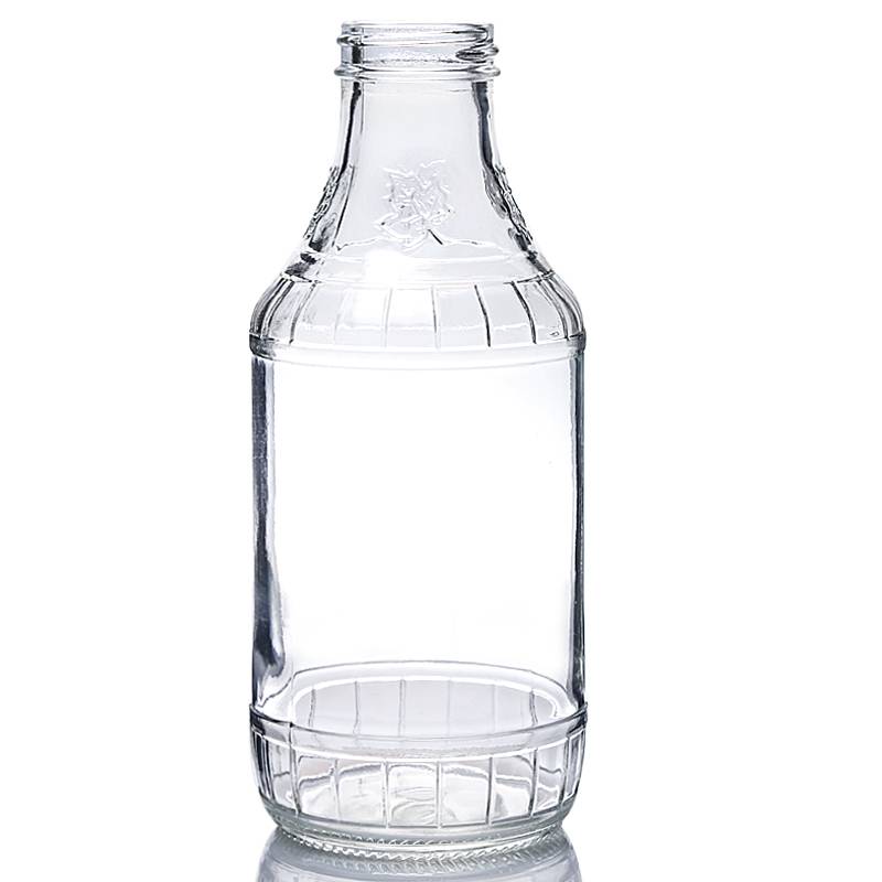 हॉट-सेलिंग बॉटल ग्लास - 38 मिमी लग फिनिशसह 16oz क्लियर ग्लास डिकेंटर बाटली - अँट ग्लास
