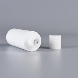 White Porcelain 40ml-120ml Pump Cosmetic Glass Containers