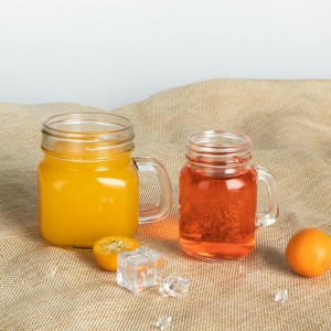 Borcane de suc de sticlă cu capac cu șurub transparent de 100 ml și 300 ml