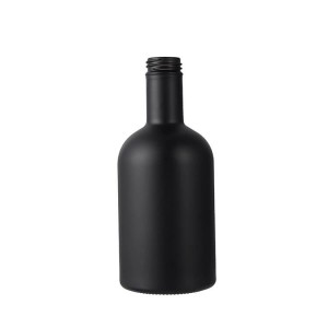 Wholesale Black Frosting Nordic Whiskey Vodka Bottle Glass