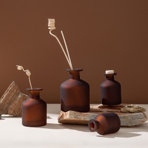 Matte Brown Cork Top Reed Diffuser Container Glass Bottle Supplies