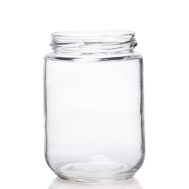 Vruća rasprodaja Mason tegla sa slamnatim poklopcem - staklene visoke cilindrične tegle od 250 ml - Ant Glass