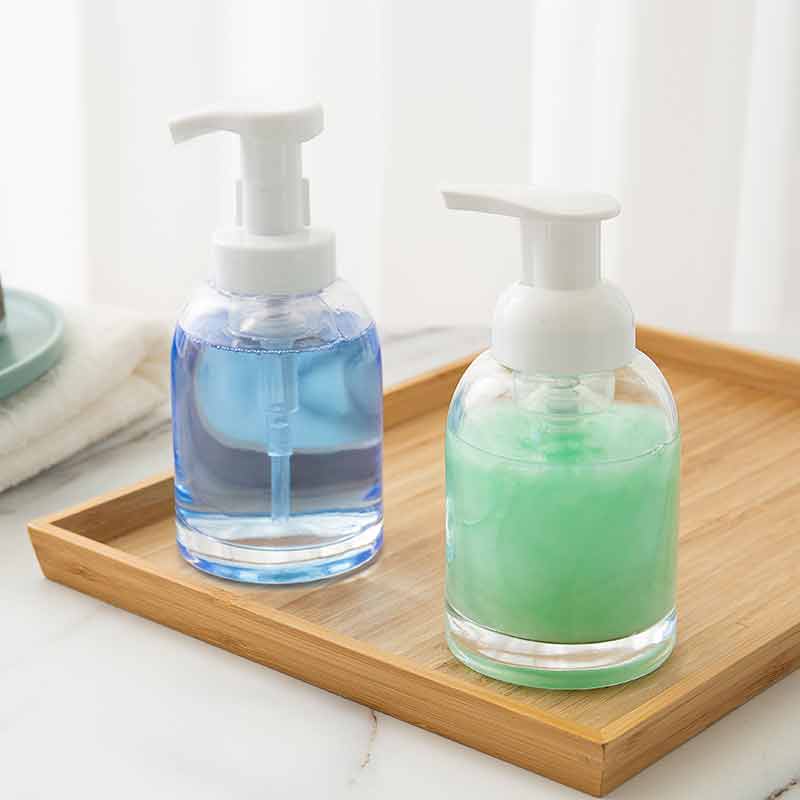 250ml Empty Transparent Glass Foam Pump Soap Dispenser Bottle Featured Image