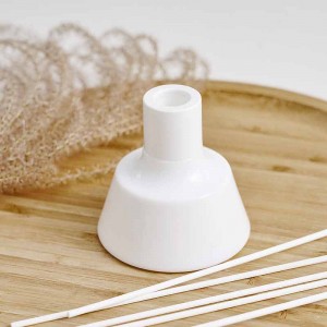Pure White Opal Glass Small Reed Diffuser Container with Cap
