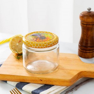 12oz Straight Side Salad Glass Salsa Jar with Lug Cap