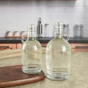 250ml 500ml Maple Syrup Gallone Glass Bottle mei Embossed Leaf