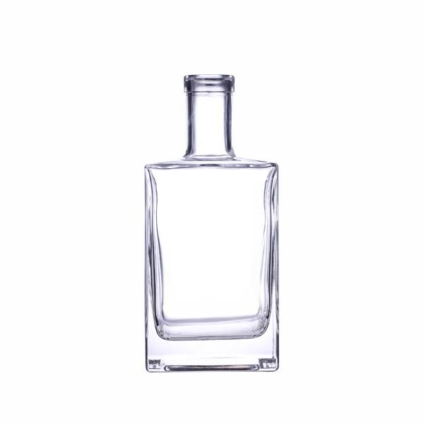 Factory making Square Rum Glass Bottle - 750ml flint glass jersey bar top spirits bottle – Ant Glass