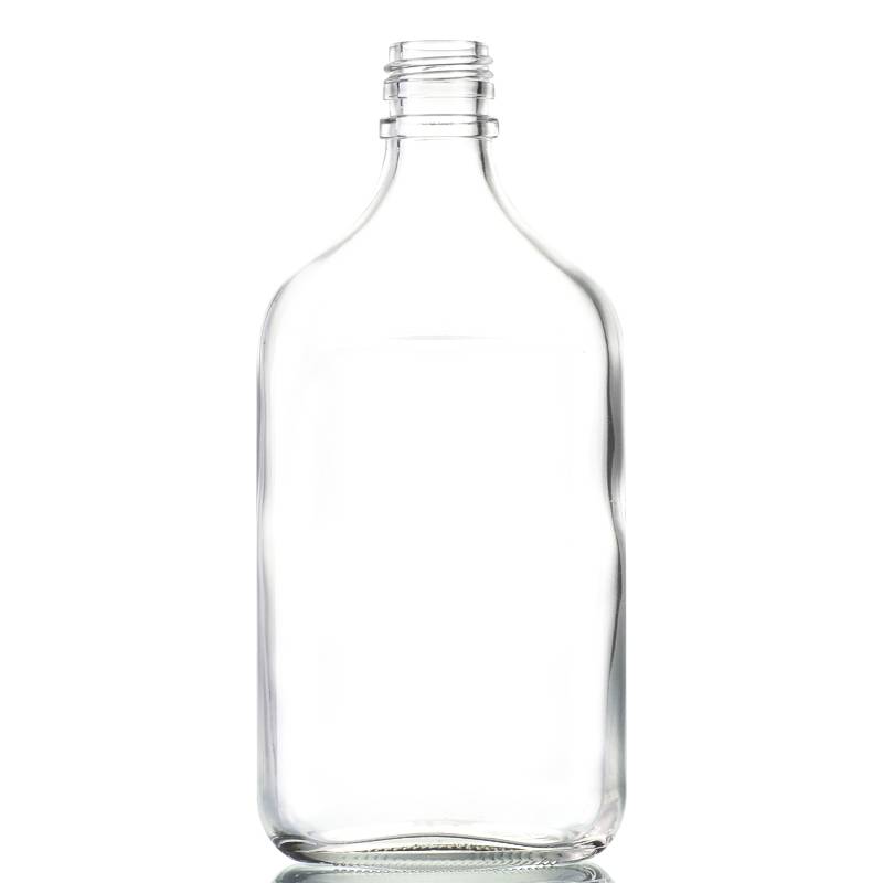 Factory selling Rum Bottle Bottle - 375ml flat flask liquor bottle – Ant Glass