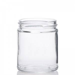 9OZ Clear Glass Straight Sided Jar