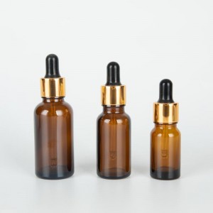 Brown 15ml 30ml Small Cosmetic Glass Dropper Bottle