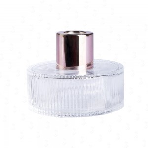 Striped Clear Round Small Home Reed Diffuser Bottle on Sale