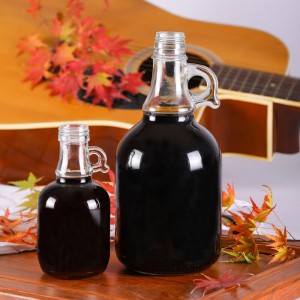1000ML Clear Round Syrup Liquor Jug with Finger Hook