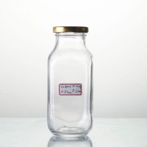 380ML glass beverage square bottle