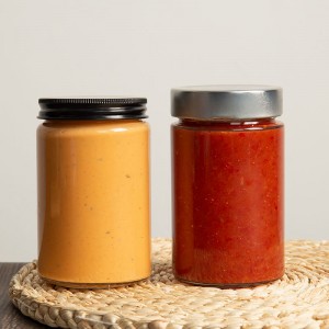 Skleněná skleněná nádoba na chilli omáčky na kečup 375 ml