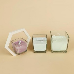 Поставщик многоразовых стеклянных банок из соевого воска Cube Square