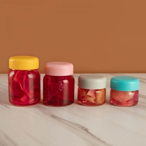 Cute High Borosilicate Glass Jar Pudding Yoghurt Cup mei PP deksels