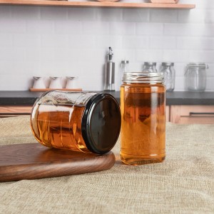 Clear Glass Smooth Sided Food Jars Wholesale Lug Finish