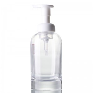 8 Year Exporter Glass Flask Bottle - 500ml clear glass soap dispenser with pump – Ant Glass