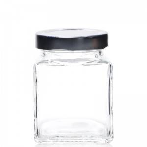 200ml Glass beveled edge jars