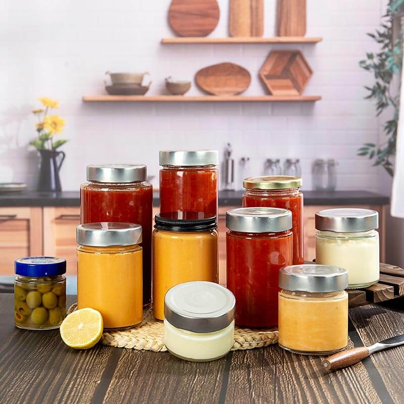 Airtight 500 Ml 1000 Ml Wide Mouth Glass Jar Pepper Sauce with Deep Metal  Lid - China Glass Food Jar, Glass Container