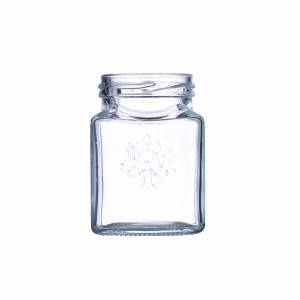 110ml square glass jar