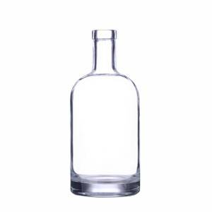 750ml Glass Liquor Nordic Bottle ከባር ጫፍ ጋር