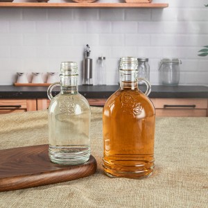 250ml 500ml Maple Syrup Gallone Glass Bottle with Embossed Leaf