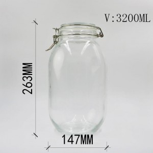 Varisized Clamp Top Lid Lucid Sealed Kitchen Storage Glass Jars
