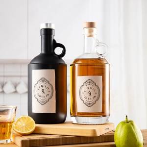 750 ML Customized Moonshine Glass Liquor Bottle for Whiskey, Rum